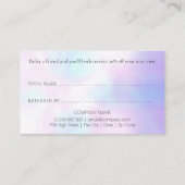 シンプル虹色 紹介カード (裏面)