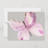 シンプル蝶々葬儀記念碑ありがとう サンキューカード (裏面)