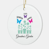 シンプル蝶カラフル孫祖母 セラミックオーナメント (左)