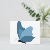 シンプル蝶 – 青 ポストカード (スタンド正面)