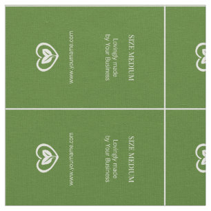 シンプル衣カスタム服のラベル緑の白 ファブリック