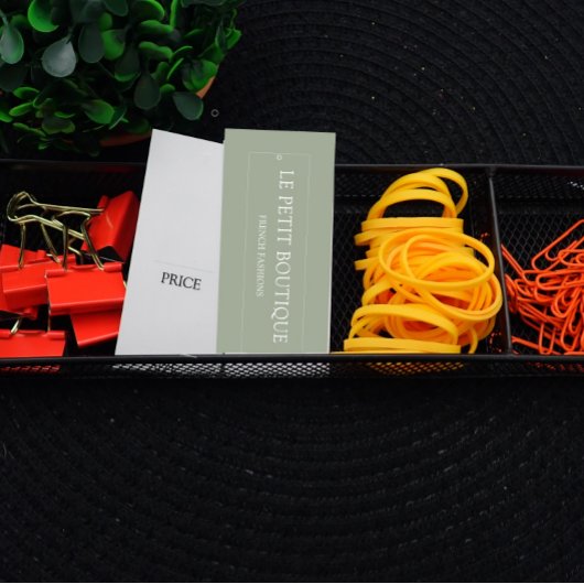 シンプル衣料品ぶら下がったセージ表示価格ラベル