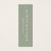 シンプル衣料品ぶら下がったセージ表示価格ラベル (正面)