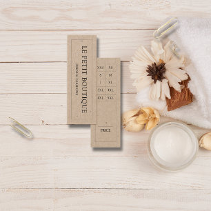 シンプル衣料品サイズチャートクラフトスイング価格ラベル