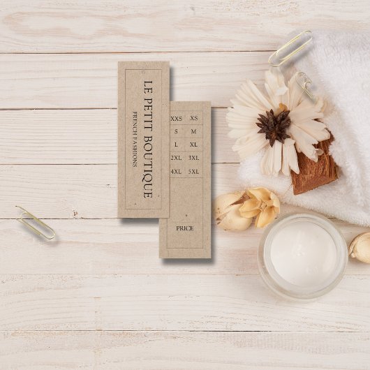 シンプル衣料品サイズチャートクラフトスイング価格ラベル