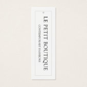 シンプル衣料品サイズチャート白ファッション価格ラベル (正面)