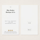 シンプル衣料品ブティックホワイトプライスラベル (正面&裏面)