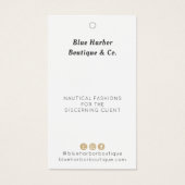 シンプル衣料品ブティックホワイトプライスラベル (正面)