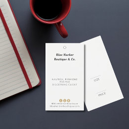 シンプル衣料品ブティックホワイトプライスラベル