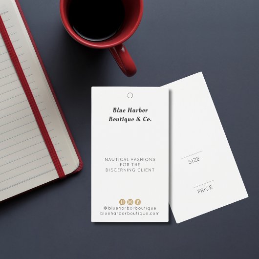 シンプル衣料品ブティックホワイトプライスラベル