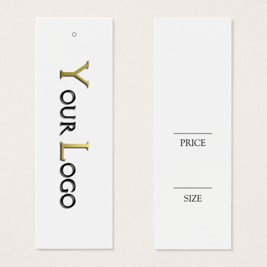 シンプル衣料品ホワイトスイング価格ラベル (正面&裏面)