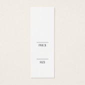 シンプル衣料品ホワイトスイング価格ラベル (裏面)
