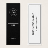 シンプル衣料品事業ロゴ表示価格ラベル (正面&裏面)