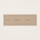 シンプル衣料品店クラフトつる価格ラベル (裏面)