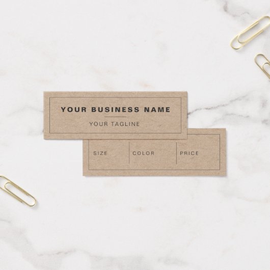 シンプル衣料品店クラフトつる価格ラベル (オフィス)