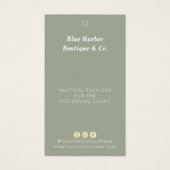 シンプル衣料品店セージグリーンリテール価格ラベル (正面)