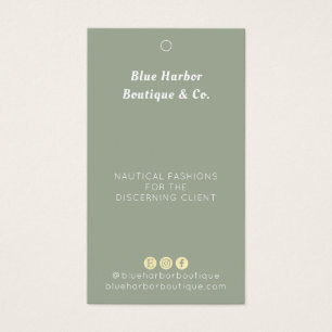 シンプル衣料品店セージグリーンリテール価格ラベル