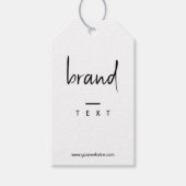 シンプル衣服黒ぶら下がったの表示価格ラベル ギフトタグ (正面)