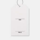 シンプル衣服黒ぶら下がったの表示価格ラベル ギフトタグ (裏面)