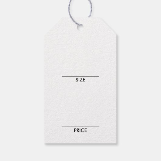 シンプル衣服黒ぶら下がったの表示価格ラベル ギフトタグ (裏面)