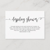 シンプル表示シャワーブライダルシャワー エンクロージャーカード (正面)