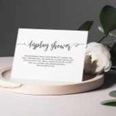 シンプル表示シャワーブライダルシャワー エンクロージャーカード