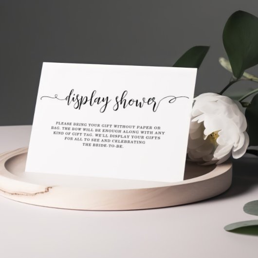 シンプル表示シャワーブライダルシャワー エンクロージャーカード
