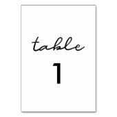 シンプル表結婚番カード テーブルナンバー (裏面)