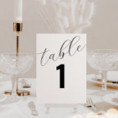 シンプル表結婚番号の座席表 招待状