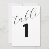 シンプル表結婚番号の座席表 招待状 (正面)