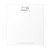 シンプル裁縫マシンパーソナライズされたキルター名 ノートパッド (正面)