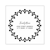 シンプル装飾差出人住所ゴムスタンプ ラバースタンプ (インプリント)