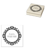 シンプル装飾差出人住所ゴムスタンプ ラバースタンプ (押印)