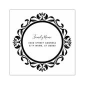 シンプル装飾差出人住所ゴムスタンプ ラバースタンプ (インプリント)