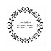 シンプル装飾差出人住所ゴムスタンプ ラバースタンプ (インプリント)