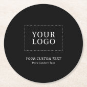 シンプル製カスタムビジネスロゴのプロモーションRo ラウンドペーパーコースター (正面)