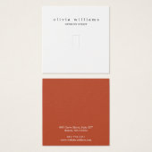 シンプル角モダンリングや輪ジュエリー表示カード (正面&裏面)