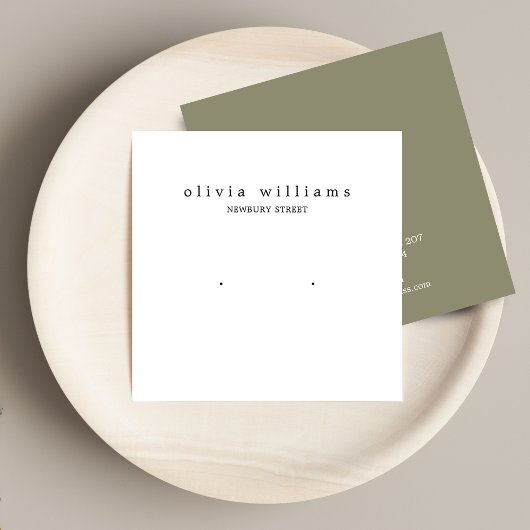 シンプル角型スタッドイヤリングディスプレイカード