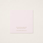 シンプル角型ピンクスタッドイヤリングディスプレイカード (裏面)