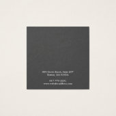 シンプル角型ホワイトスタッドイヤリングディスプレイカード (裏面)