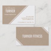 シンプル角度モダン文字ミニマルトレンディーエコクラフト 名刺 (正面/裏面)