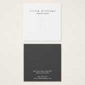 シンプル角白リングや輪ジュエリー表示カード (正面&裏面)