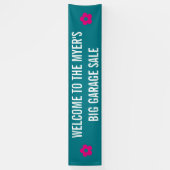 シンプル記号 – FLOWERS +テキストとアイディア 横断幕 (縦)