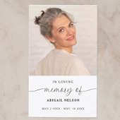 シンプル記念エレガント祈りの言葉写真 名刺