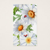 シンプル記念フローラデイジー葬儀祈りの言葉カード (正面)