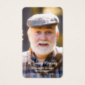 シンプル記念モダン写真悔やみや弔慰祈りの言葉カード (正面)