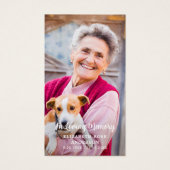 シンプル記念モダン写真葬式祈りの言葉カード (正面)