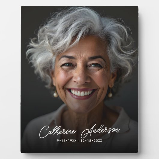 シンプル記念写真&カスタム文字卓上 フォトプラーク (正面)