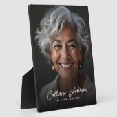 シンプル記念写真&カスタム文字卓上 フォトプラーク (側面)