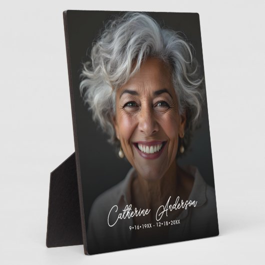 シンプル記念写真&カスタム文字卓上 フォトプラーク (側面)
